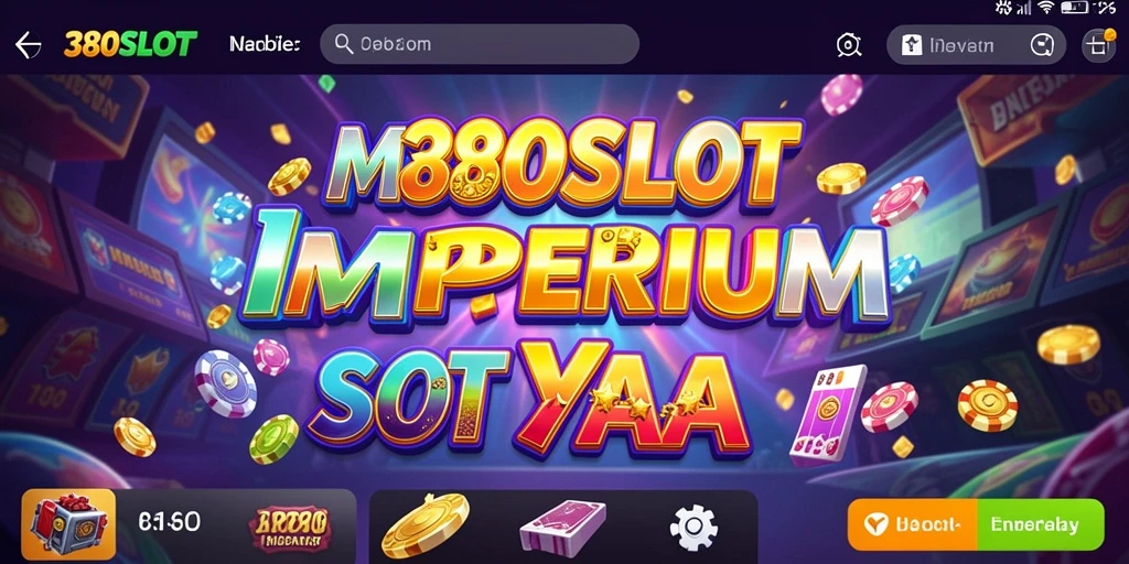Tampilan gameplay menegangkan dalam 380SLOT dengan mesin slot yang berwarna-warni.