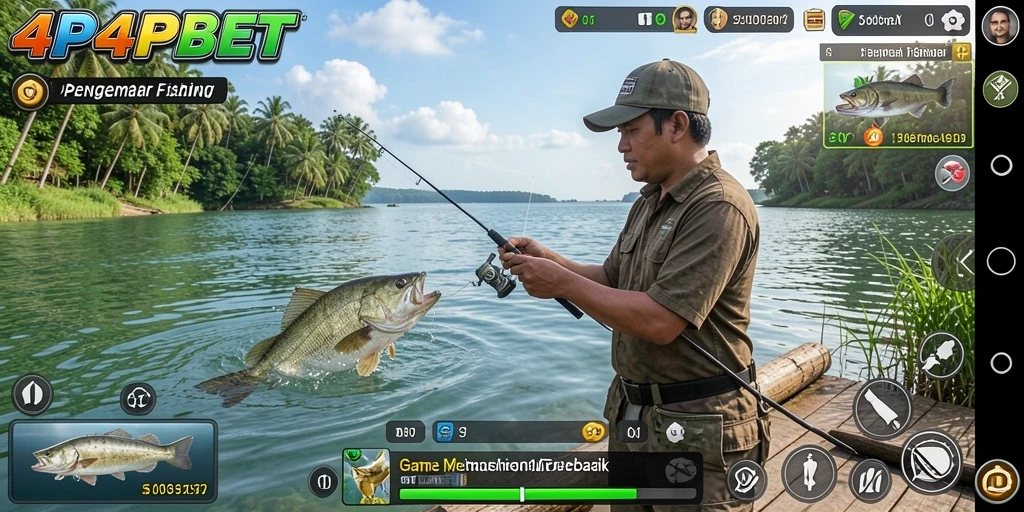 Tampilan gameplay 4P4PBET yang menakjubkan saat memancing.