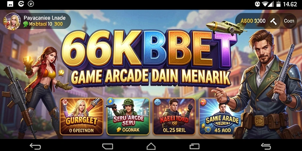 Screenshot utama 66KBET menampilkan aksi seru gameplay Arcade.