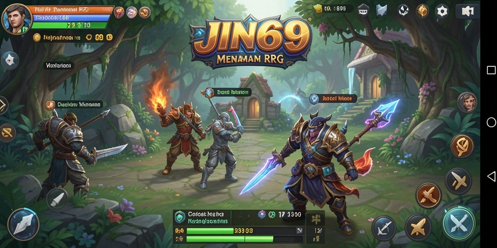 Tampilan gameplay <strong>JIN69</strong> yang menegangkan dan penuh strategi dalam petualangan RPG.