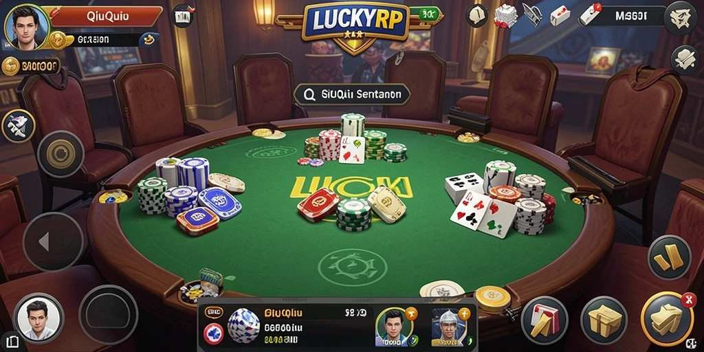 Tampilan gameplay seru LUCKYRP dalam permainan QiuQiu.