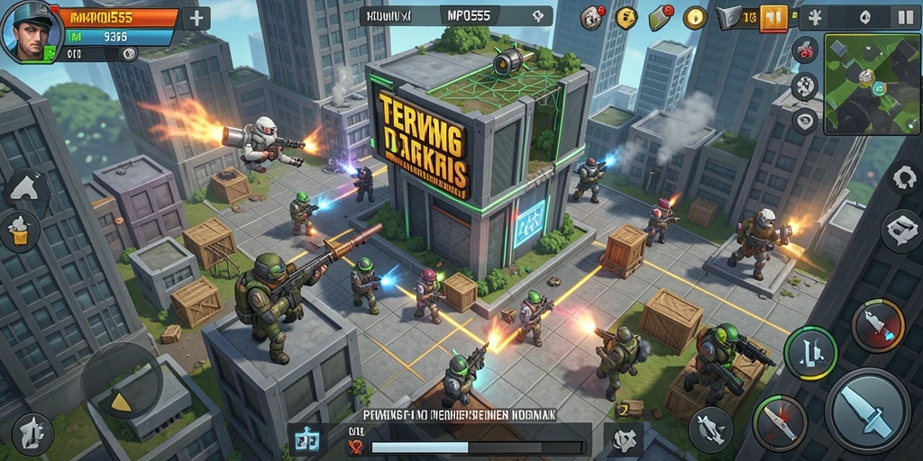 Tampilan menarik dari gameplay MPO555 dalam genre Tower Defense.