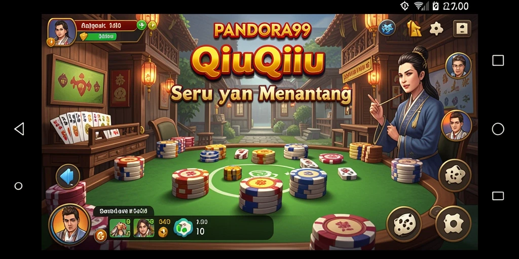 Screenshot gameplay PANDORA99 menunjukkan serunya bermain QiuQiu.