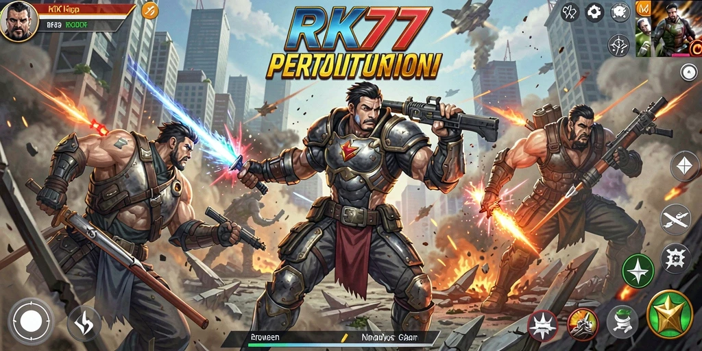 Tampilan gameplay RK77 yang mendebarkan dan grafis memukau.