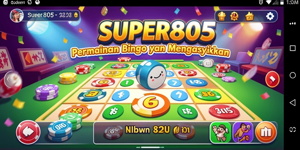 Screenshot utama <strong>SUPER805</strong> menampilkan gameplay Bingo yang seru dan interaktif.