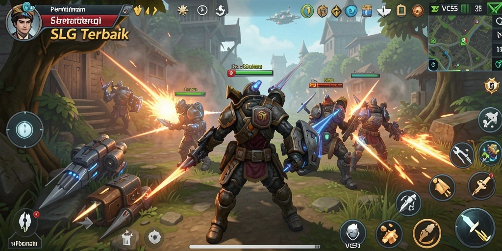 Tampilan menarik dari gameplay strategi yang mendebarkan.