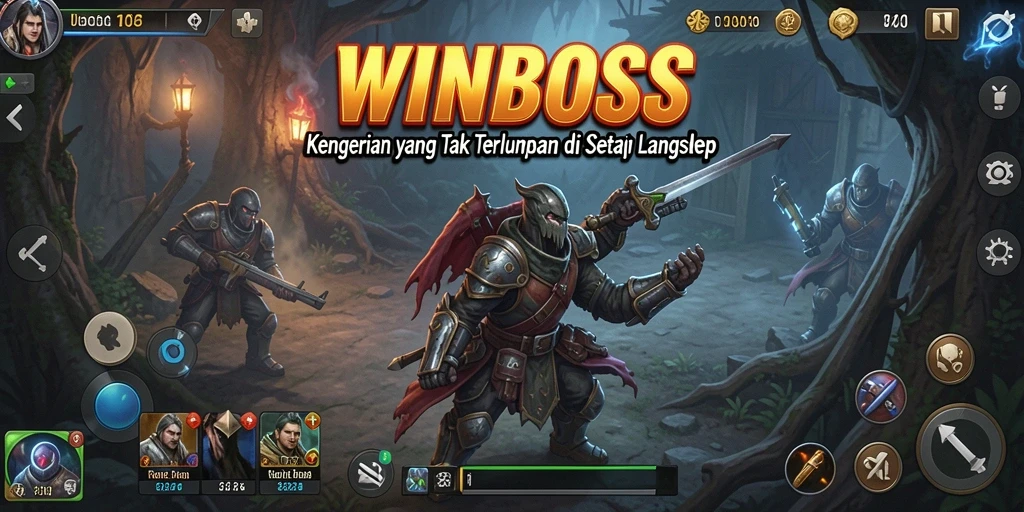 Screenshot gameplay WINBOSS menampilkan suasana mencekam yang menyelimuti.