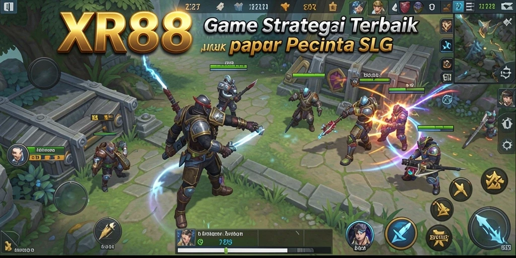 Tampilan menarik dari gameplay strategi XR88 yang mendebarkan.
